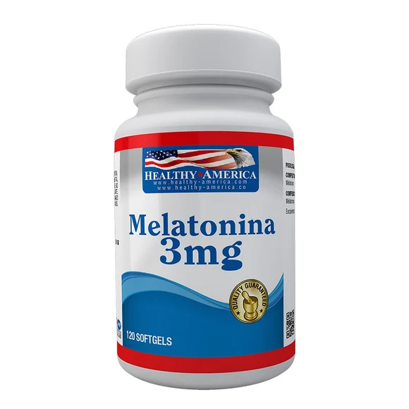 Melatonina 3mg 120 Softgels — Healthy America