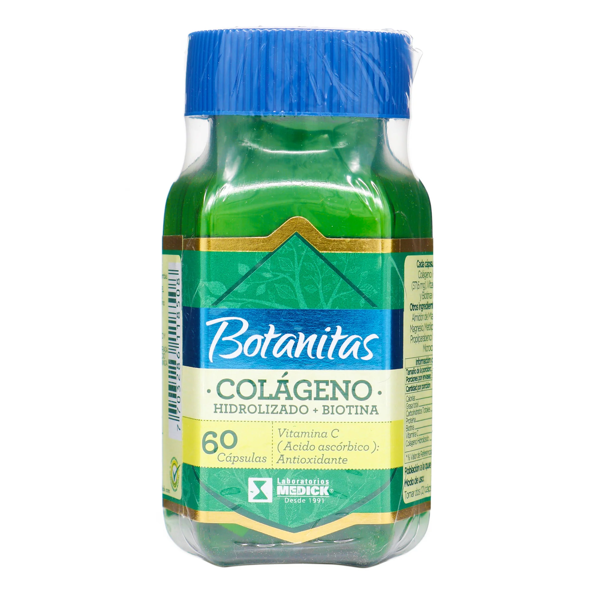 Colágeno Hidrolizado + Biotina 60 Cápsulas Botanitas