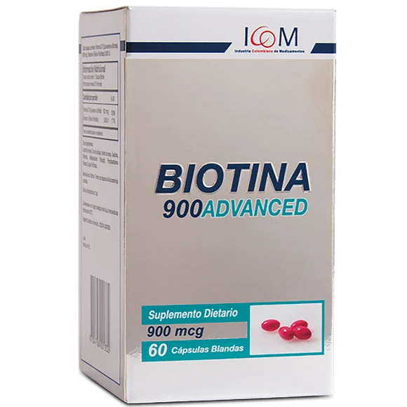 Biotina Advanced 900 mg 60 Capsulas