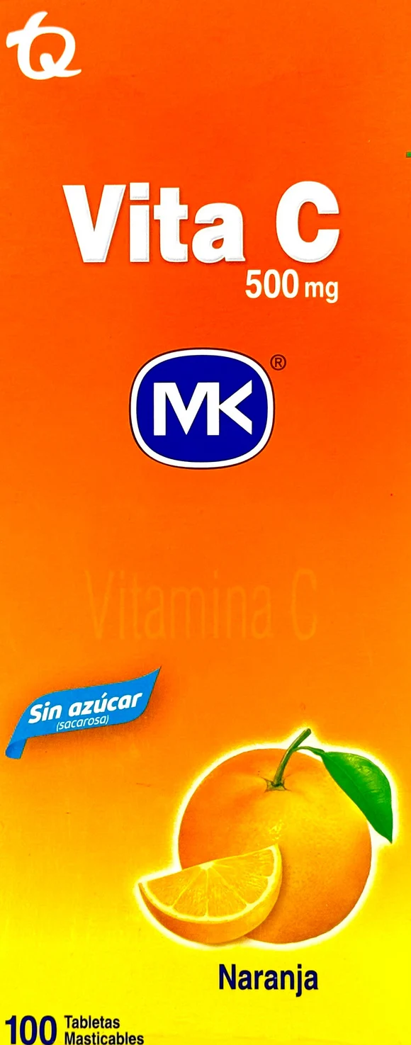 Vitamina C 500 mg NaranjaTabletas MK