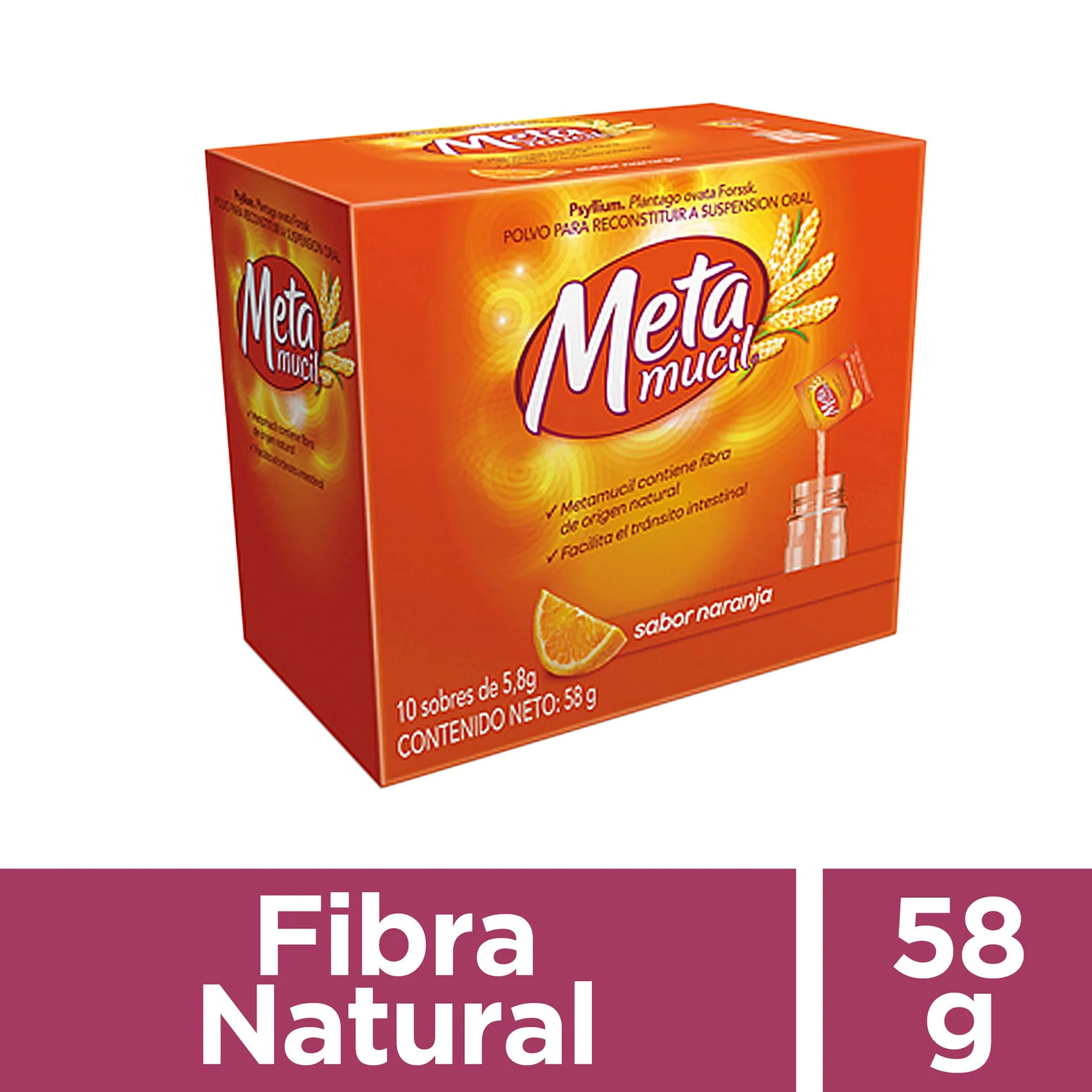 Metamucil Fibra 5.8 gr 10 Sobres