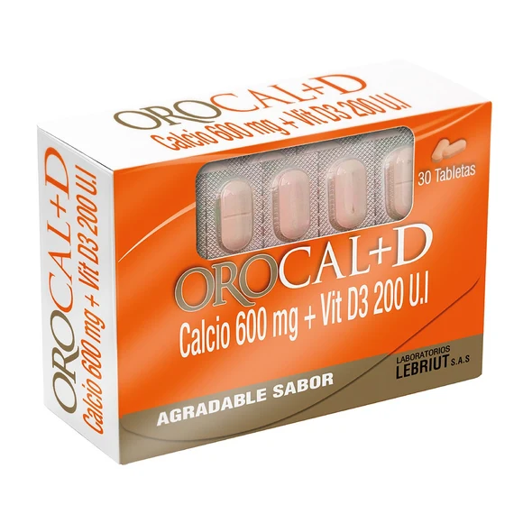 Orocal D Calcio + Vitamina D3 30 Tabletas Masticables — Laproff